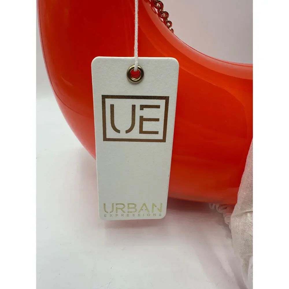 New Orange Acrylic Bag Urban Expressions NWT 69.95 Y2K |90s Purse Chanin - Picture 2 of 6